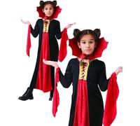 Ragazze Gotico Vampira Costume Bambini Halloween Vampiro Vestito Dracula