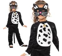 Ragazze Halloween Gatto Nero Costume Bambini Kitty Animale Vestito Ne