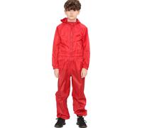 Ragazze Impermeabile Bambini Rosso Puddle Abito Tutti IN Uno con Cappuccio