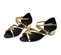 Ragazze latine, Bambini Scarpe da ballo Tacchi alti Sandali con tacco a spillo Scarpe comode suola morbida Principesse Scarpe estive Scarpe da sera Sandalo Elegante Sandali, Nero , 33 EU