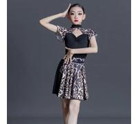 Ragazze Latino Danza Abito 2 PC Body Gonna per la Pratica Professionale