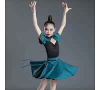 Ragazze Latino Danza Abito 2 PC Body Gonna per la Pratica Professionale