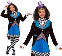 Ragazze Little Miss Cappellaio Costume Libro Giorno Completo Da Smiffys