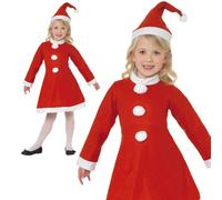 Ragazze Miss Babbo Natale Costume Bambino Natale Vestito Bambini Natale