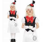 Ragazze Miss Coniglio Bianco Costume Alice Favola Libro Giorno Completo Nuovo