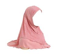 Ragazze Mussulmano Hijab Copricapo Pizzo Patchwork Islamico Uuderscarf Cofano