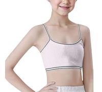 Ragazze mutande senza cuciture sport reggiseno allenamento bianco Teen reggiseno Camisole stile leggero senza cuciture bambini biancheria intima set ragazza 98, Lilla, 9-12 anni