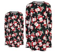 Ragazze Natale Abito Babbo Pupazzo di Neve Pinguino Moda con Libero Distintivo