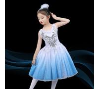 Ragazze Paillettes Balletto Costume da Ballo Tutu senza Maniche Vestito Danza