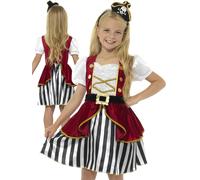 Ragazze Pirata Deluxe Costume Bambino Caraibi Capitano Libro Settimana Nuovo