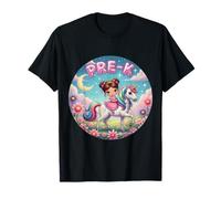 Ragazze Principessa Equitazione Unicorno Pre-K Back To School Girly Maglietta