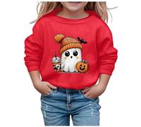 Ragazze Printed Hoodie,Casual Sport T-Shirt Felpa Casual, da Jogging,Calda Top Sportivo Maglietta Maglia di Tuta a Manica Lunga Pullover Hooded Sweatshirt per Bambina 1-7 Anni