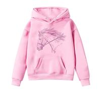 Ragazze Printed Hoodie,Felpa Carina per Basic Comfort Traspirante Casual Abbigliamento Autunno Felpa con Cappuccio Maglione Maglia Comoda e Calda Tutti i Giorni