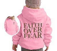 Ragazze Printed Hoodie Leggero Pullover Ampia Girocollo Felpa Sportivo Bambina Maglia di Tuta A Manica Lunga Tinta Unita Sweatshirt Calda Tops T-Shirt con Stampa Abbigliamento per 5-14 Anni