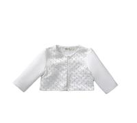 Ragazze Raso Bolero Coprispalle 3/4 Maniche Perline Capo Scialle Giacca Aperto