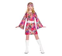 Ragazze Retrò Gogo Go Vestito Hippie Hippy 60s 70s 1960s Costume Età 3-13