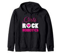 Ragazze Rock Robotica Divertimento Scienza Ingegneria Donna Felpa con Cappuccio