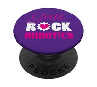 Ragazze Rock Robotica Divertimento Scienza Ingegneria Donna PopSockets PopGrip Adesivo