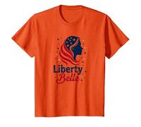 Ragazze Rosso Bianco Blu Liberty Belle Patriotic Stars Maglietta, Bambini, Arancio, 4 Anni