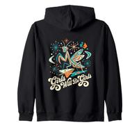 Ragazze Saranno Ragazze Pregare Mantide Retro Mid Century Felpa con Cappuccio