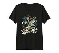 Ragazze Saranno Ragazze Pregare Mantide Retro Mid Century Maglietta Premium