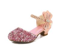 Ragazze Scarpe Ballo Latino Pompa Brillantini Sparkle Bling Lustrini Arco Danza