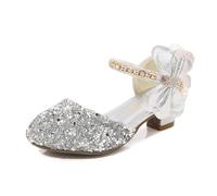 Ragazze Scarpe Ballo Latino Pompa Brillantini Sparkle Bling Lustrini Arco Danza