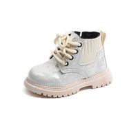 Ragazze Scarpe per Bambine Stivali Invernali Antiscivolo Stivaletti Stringati Bambina in Cotone Spesse Allaperto Boots Bottes de Printemps et d'Automne Idéales pour l'Automne l'Hiver