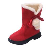 Ragazze Scarpe per Bambine,Stivali Piatti alla Moda Comodi Suola Morbida Stivali da Neve Caldi Invernali Chaussures Enfant pour Cole et Loisirs Leggero Antiscivolo Idéales l'Automne l'Hiver