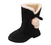 Ragazze Scarpe per Bambine,Stivali Piatti alla Moda Comodi Suola Morbida Stivali da Neve Caldi Invernali Chaussures Enfant pour Cole et Loisirs Leggero Antiscivolo Idéales l'Automne l'Hiver