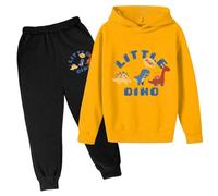Ragazze Set di Abbigliamento Tempo Libero,2 Pezzi da casa Cordinata Felpa Full Print E Pantalone Pantaloni a Gamba Larga con Svasati Autunno Inverno Outfit 2-14 Anni Completo Bambina