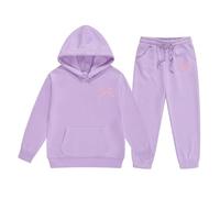 Ragazze Set di Abbigliamento Tempo Libero 2 Pezzi da casa Maniche Lunghe Girocollo Felpa con Cappuccio Zip/Pullover Jogger Tuta Bambini Inverno 2-14 Anni Completo Bambina