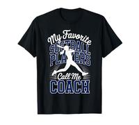 Ragazze Softball Coach My Favorite Softball Players Blu Navy Maglietta