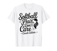 Ragazze Softball Coach Thank You Team Appreciation Capelli Divertenti Maglietta