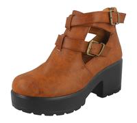 Ragazze Spot On Grosso Suola Scarpe con Tacco