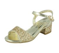 Ragazze Spot On Medio Blocco Tacco Festa Estate Eleganti Formali Sandali H1R114