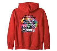Ragazze Trip Salem Tre Streghe Scheletro Gatto Felpa con Cappuccio
