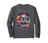 Ragazze Trip Salem Tre Streghe Scheletro Gatto Maglia a Manica