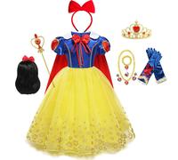 Ragazze vestito bianco come la neve bambini principessa vestire costumi bambino biancaneve e Huntsman abbigliamento fantasia abiti da festa di natale