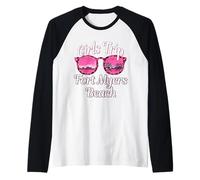 Ragazze Viaggio Fort Myers Beach Florida Addio al Nubilato Donne Maglia con Maniche Raglan