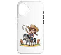Ragazze Western Outfit Cowgirl Top Rodeo Ragazze Equitazione Custodia per iPhone 16
