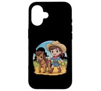 Ragazze Western Outfit Cowgirl Top Rodeo Ragazze Equitazione Custodia per iPhone 16
