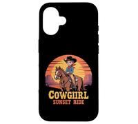 Ragazze Western Outfit Cowgirl Top Rodeo Ragazze Equitazione Custodia per iPhone 16