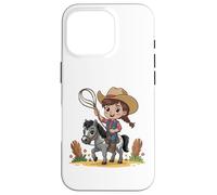 Ragazze Western Outfit Cowgirl Top Rodeo Ragazze Equitazione Custodia per iPhone 16 Pro