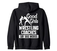 Ragazze Wrestling Trainer Parole Cattive Ragazze Wrestling Coach Felpa con Cappuccio