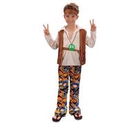 Ragazzi 4 Pezzi 1960s 1970s Hippie Festival Costume Travestimento 4-14 Anni - 7-