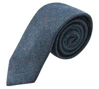 Ragazzi a Spina di Pesce Blu Denim Tweed Cravatta, Ragazzi Cravatta