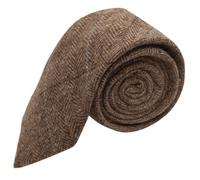 Ragazzi a Spina di Pesce Tweed Marrone Cravatta, Cravatta
