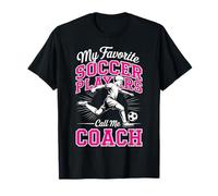 Ragazzi Calcio Coach My Favorite Calciatori Donne Rosa Maglietta
