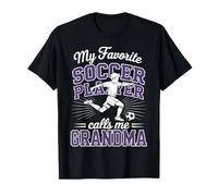 Ragazzi Calcio My Favorite Player Calls Me Grandma Viola Maglietta